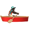 Man Rowing Boat: Dark Skin Tone Emoji 🚣🏿‍♂️ image - Apple style