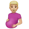 Pregnant Man: Medium-Light Skin Tone Emoji 🫃🏼 image - WhatsApp style