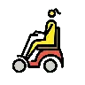 Woman In Motorized Wheelchair Emoji 👩‍🦼 image - OpenMoji style
