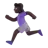 Woman Running: Dark Skin Tone