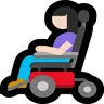Woman In Motorized Wheelchair: Light Skin Tone Emoji 👩🏻‍🦼 image - Microsoft Windows 10 Segoe UI Emoji style
