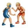 People Wrestling: Medium-Light Skin Tone Emoji 🤼🏼 image - Huawei Harmony OS style