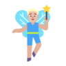 Man Fairy: Medium-Light Skin Tone Emoji 🧚🏼‍♂️ image - Microsoft Classic 2D style