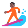 Person Surfing: Medium-Dark Skin Tone Emoji 🏄🏾 image - Microsoft Classic 2D style