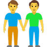 二人の男が手を取り合って Emoji 👬 image - Skype style