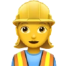 Woman Construction Worker Emoji 👷‍♀️ image - Apple style