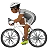 Person Biking: Medium-Dark Skin Tone