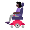 Woman In Motorized Wheelchair: Dark Skin Tone Emoji 👩🏿‍🦼 image - Microsoft Classic 2D style