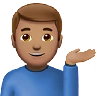 Man Tipping Hand: Medium Skin Tone Emoji 💁🏽‍♂️ image - Apple style