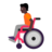 Person In Manual Wheelchair: Dark Skin Tone