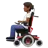 Person In Motorized Wheelchair: Medium-Dark Skin Tone