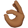 Ok Hand: Medium-Dark Skin Tone Emoji 👌🏾 image - Apple style