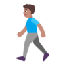 Man Walking: Medium Skin Tone Emoji 🚶🏽‍♂️ image - Microsoft Classic 2D style