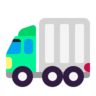 Emoji Csuklós teherautó 🚛 image - Microsoft Classic 2D style