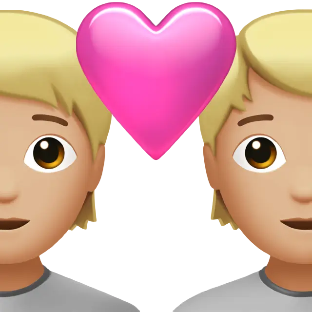 Couple With Heart: Medium-Light Skin Tone