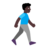Man Walking Facing Right: Dark Skin Tone