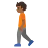 Person Walking: Medium-Dark Skin Tone Emoji 🚶🏾 image - Google Noto Color style