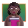 Woman Teacher: Medium-Dark Skin Tone Emoji 👩🏾‍🏫 image - Microsoft 3D Fluent style