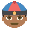 Person With Skullcap: Medium-Dark Skin Tone Emoji 👲🏾 image - EmojiTwo style