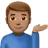 Man Tipping Hand: Medium Skin Tone