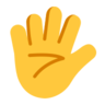 Main levée avec doigts écartés Emoji 🖐 image - Microsoft Classic 2D style