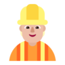 Construction Worker: Medium-Light Skin Tone Emoji 👷🏼 image - Microsoft Classic 2D style