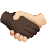Handshake: Dark Skin Tone, Light Skin Tone Emoji 🫱🏿‍🫲🏻 image - Apple style