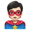Superhero: Light Skin Tone Emoji 🦸🏻 image - Huawei Harmony OS style