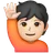 Person Raising Hand: Light Skin Tone