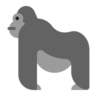 Gorila Emoji 🦍 image - Microsoft Classic 2D style