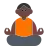 Man In Lotus Position: Dark Skin Tone