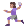 Woman Playing Handball: Medium Skin Tone Emoji 🤾🏽‍♀️ image - Microsoft Classic 2D style