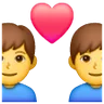 Couple With Heart: Man, Man Emoji 👨‍❤️‍👨 image - Samsung style