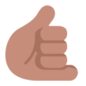 Call Me Hand: Medium Skin Tone Emoji 🤙🏽 image - Microsoft Classic 2D style