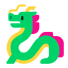 Emoji Sárkány 🐉 image - Microsoft Classic 2D style