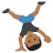 Person Cartwheeling: Medium-Dark Skin Tone