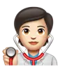 Health Worker: Light Skin Tone Emoji 🧑🏻‍⚕️ image - WhatsApp style