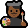 Man Artist: Medium-Dark Skin Tone Emoji 👨🏾‍🎨 image - Microsoft Windows 10 Segoe UI Emoji style