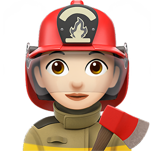 Woman Firefighter: Light Skin Tone