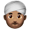 Man Wearing Turban: Medium Skin Tone Emoji 👳🏽‍♂️ image - Apple style