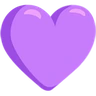 紫心勋章 Emoji 💜 image - Facebook Messenger (2016) style