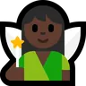 Fairy: Dark Skin Tone Emoji 🧚🏿 image - Microsoft Windows 10 Segoe UI Emoji style
