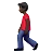 Man Walking: Dark Skin Tone