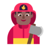 Man Firefighter: Medium-Dark Skin Tone Emoji 👨🏾‍🚒 image - Microsoft Classic 2D style