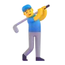 Man Golfing: Light Skin Tone Emoji 🏌🏻‍♂️ image - Microsoft 3D Fluent style