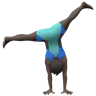 Man Cartwheeling: Dark Skin Tone Emoji 🤸🏿‍♂️ image - Apple style