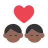 Kiss: Man, Man, Medium-Dark Skin Tone Emoji 👨🏾‍❤️‍💋‍👨🏾 image - Tossface style