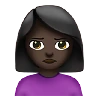 Woman Pouting: Dark Skin Tone Emoji 🙎🏿‍♀️ image - Apple style