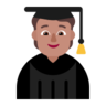 Student: Medium Skin Tone Emoji 🧑🏽‍🎓 image - Microsoft Classic 2D style