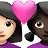 Couple With Heart: Woman, Woman, Light Skin Tone, Dark Skin Tone